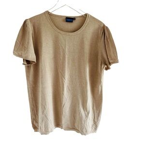 Elhoffer Essential Tan Basic Short Sleeve Shirt
